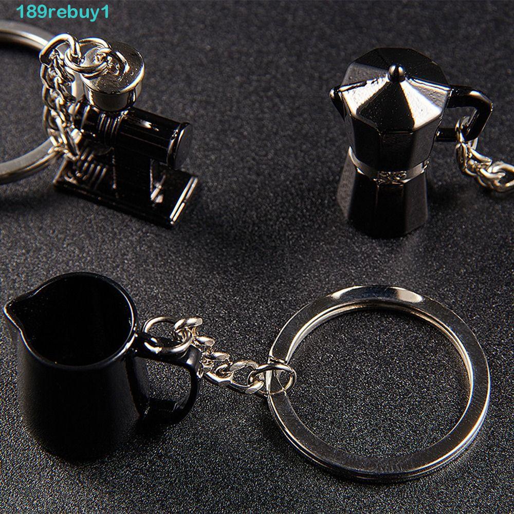 REBUY1 Móc Khóa Hình Bình Cà Phê Moka Niche Đơn Giản Thời Trang