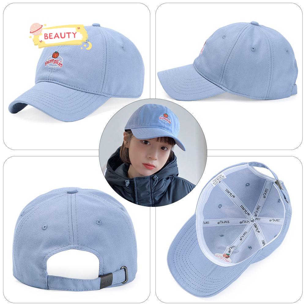 BEAUTY Mũ Lưỡi Trai Cotton Màu Sắc Đơn Giản Cho Nam Nữ
