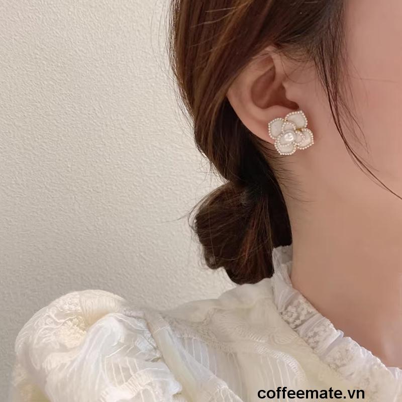 ⚡Khuyên Tai Đính Hạt Ngọc Trai Phong Cách Hàn Quốc Cổ Điển Mẫu Mới Dành Cho Bạn Nữ