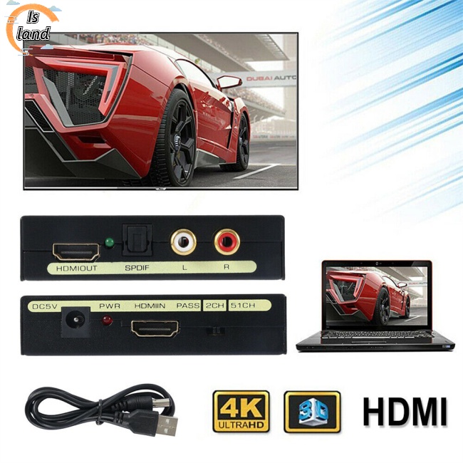 Bộ Chia Âm Thanh Hdmi-compatible / Audio / spdif / r / l Đa Năng