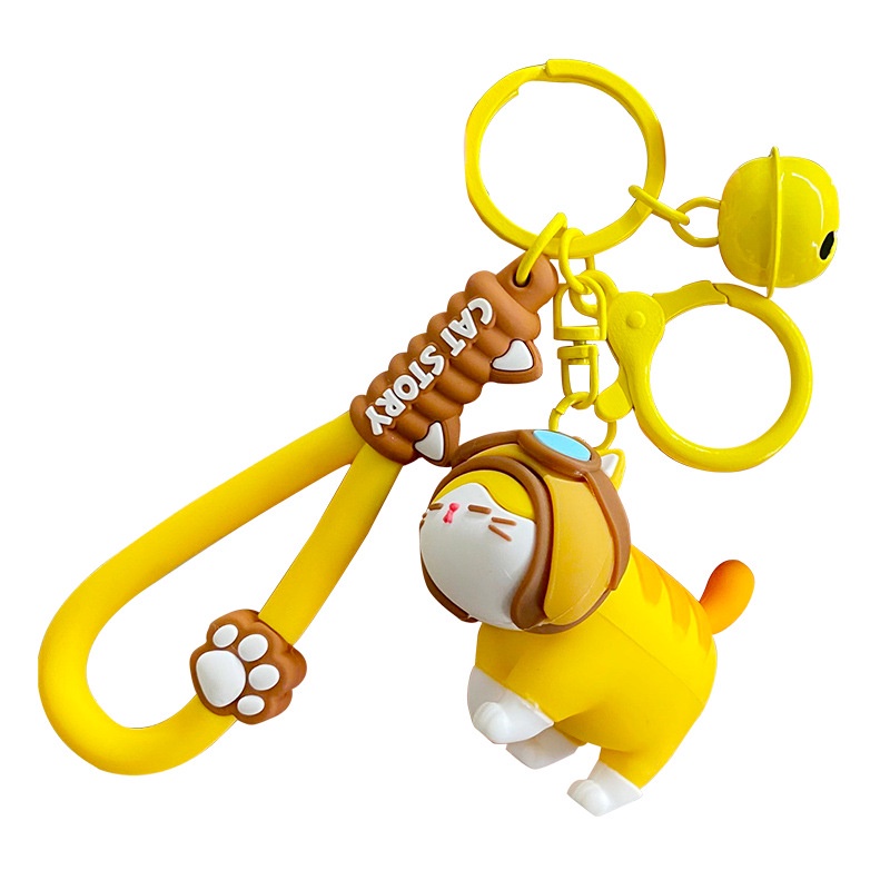 Móc Khóa Hình Mèo Hoạt Hình Tinh Tế Thời Trang