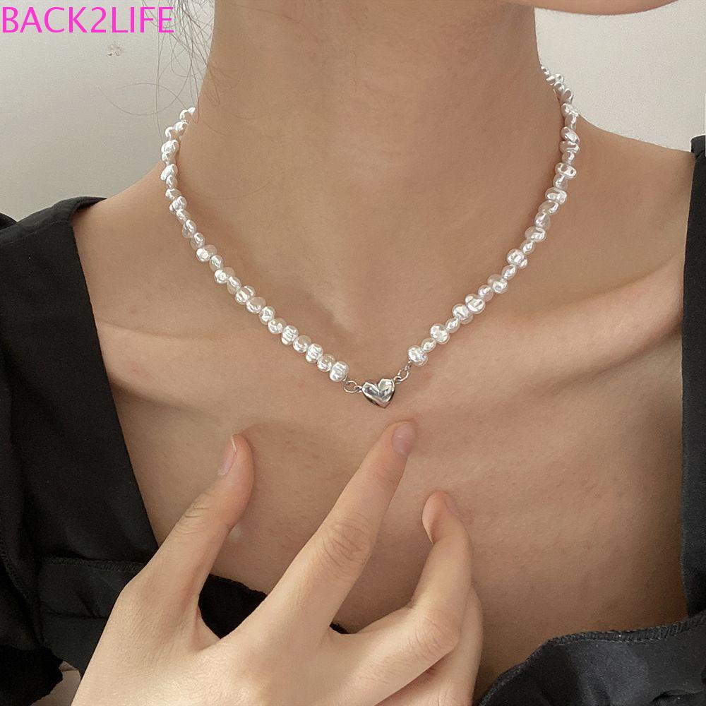BACK2LIFE Vòng Cổ Choker Hợp Kim Mặt Trái Tim Phong Cách Baroque Cá Tính Dễ Phối Đồ