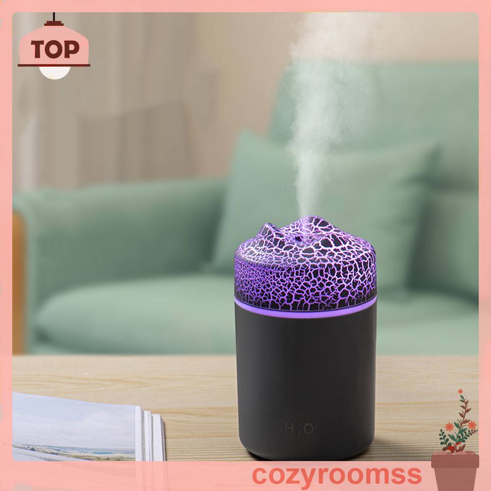 Máy Phun Sương Tạo Độ Ẩm Không Khí 300ml Có Đèn Nhiều Màu