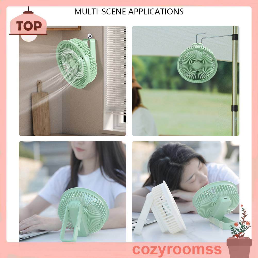 Quạt Làm Mát 3 Tốc Độ 1200mAh Để Bàn Yên Tĩnh Có Thể Gập Lại Cho Nhà Bếp Xe
