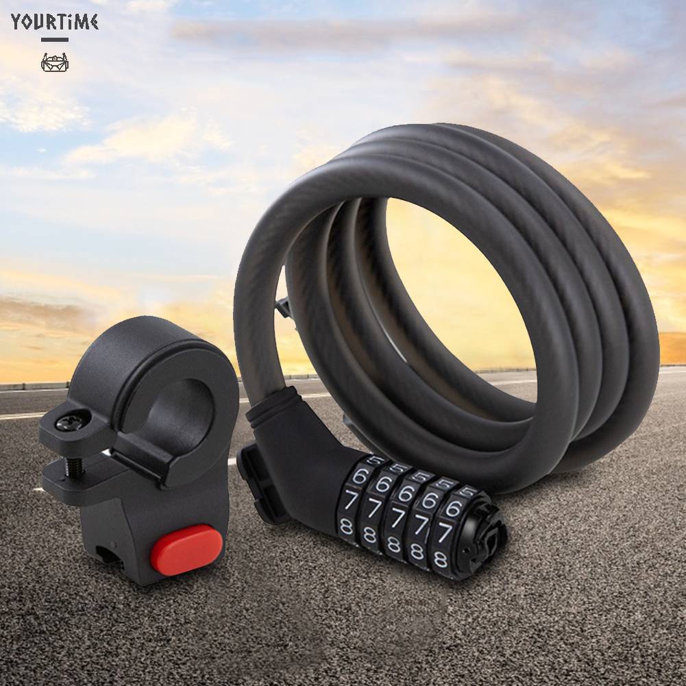 Bộ Ổ Khóa Và Dây Thép Cho Xe Scooter M365 / Pro2 / Ninebot ES2 / F30