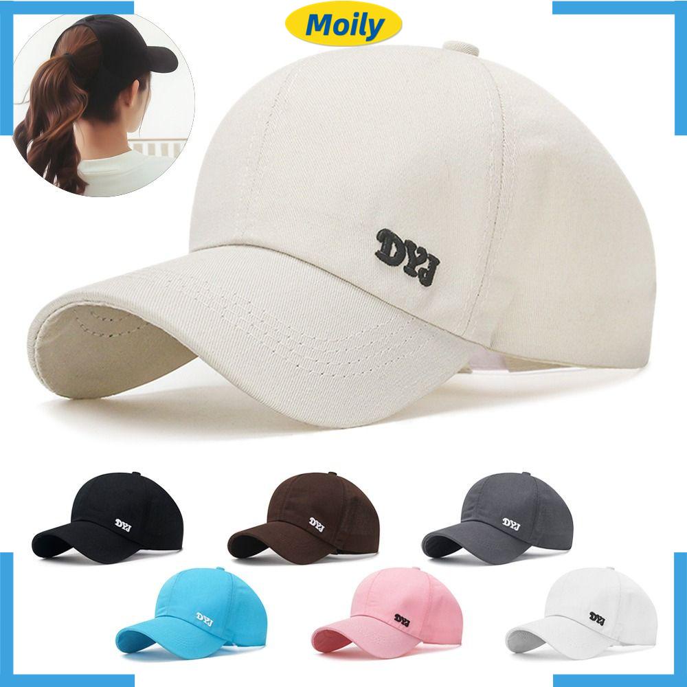 MOILYVN Mũ Lưỡi Trai Cotton Hở Chóp Che Nắng Có Thể Điều Chỉnh Kích Cỡ Cho Nữ