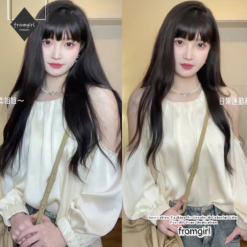 Áo Sơ Mi Tay Dài Màu Sắc Đơn Giản Thanh Lịch Cho Nữ