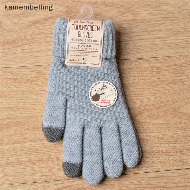 Găng Tay Len Hở Ngón Giữ Ấm Mùa Đông Có Thể Chạm Màn Hình Cảm Ứng kamembelling