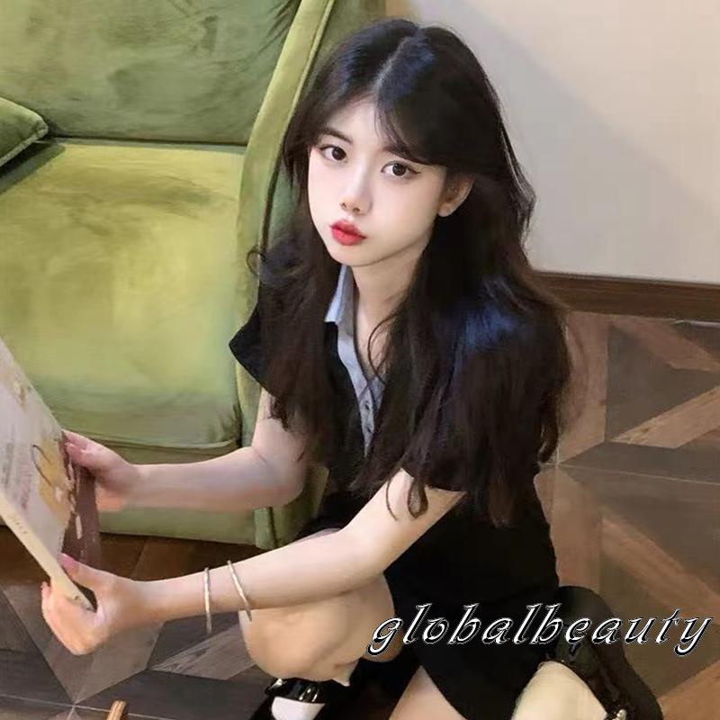 Đầm Ngắn Tay Cổ Bẻ Form Ôm Phong Cách Đường Phố Thời Trang Mùa Hè