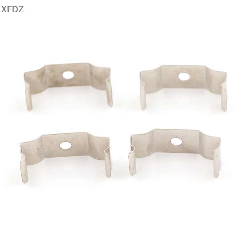 Bộ 4 Giá Đỡ Đèn Ống Huỳnh Quang T8 Màu Bạc Có Kẹp Tiện Dụng