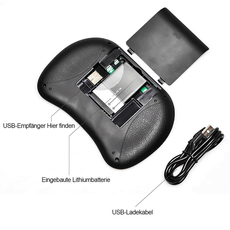 7 màu Backlit Mini Bàn phím Air Mouse 2.4ghz Bàn phím không dây cho Android Smart TV và Windows PC lzf0625