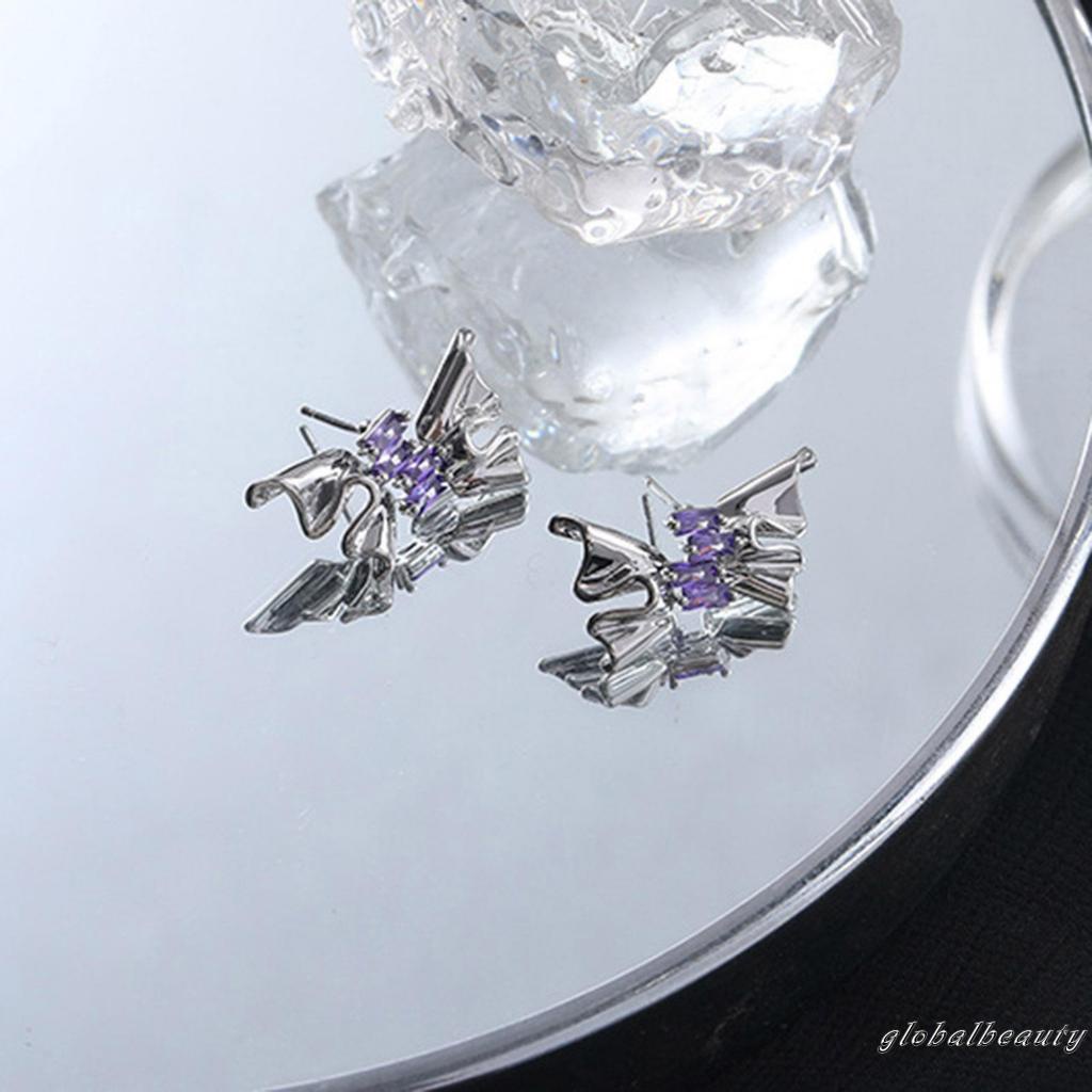 Bông Tai Kiểu Tua Rua Không Đối Xứng Dễ Thương Cho Nữ