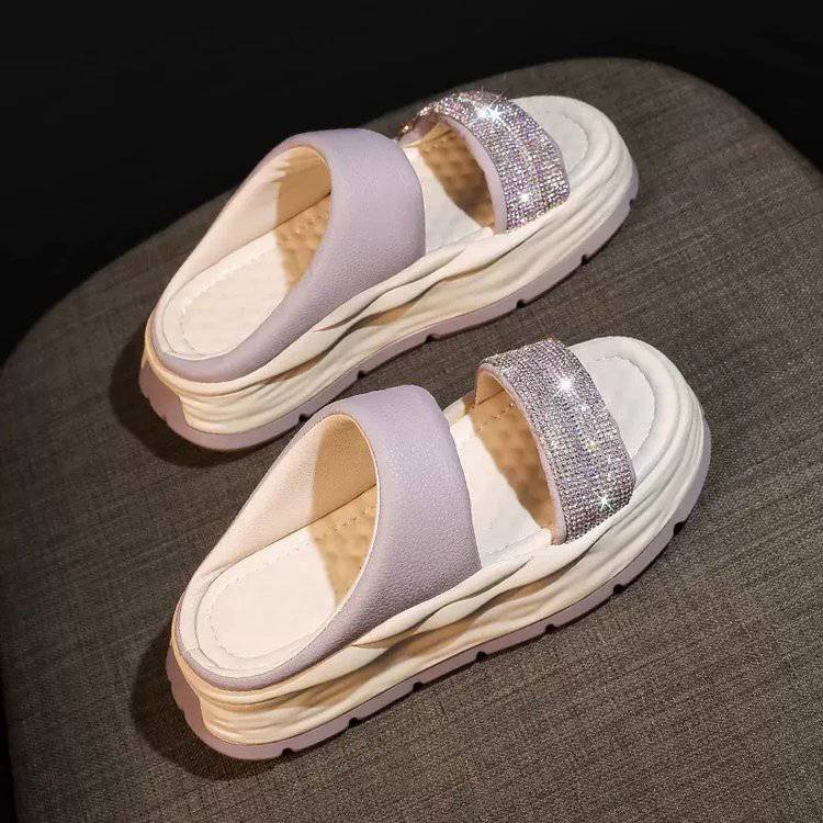 Dép Da Thật Siêu Mềm Siêu Nhẹ Tăng Chiều Cao Thời Trang Mùa Hè Cho Nữ