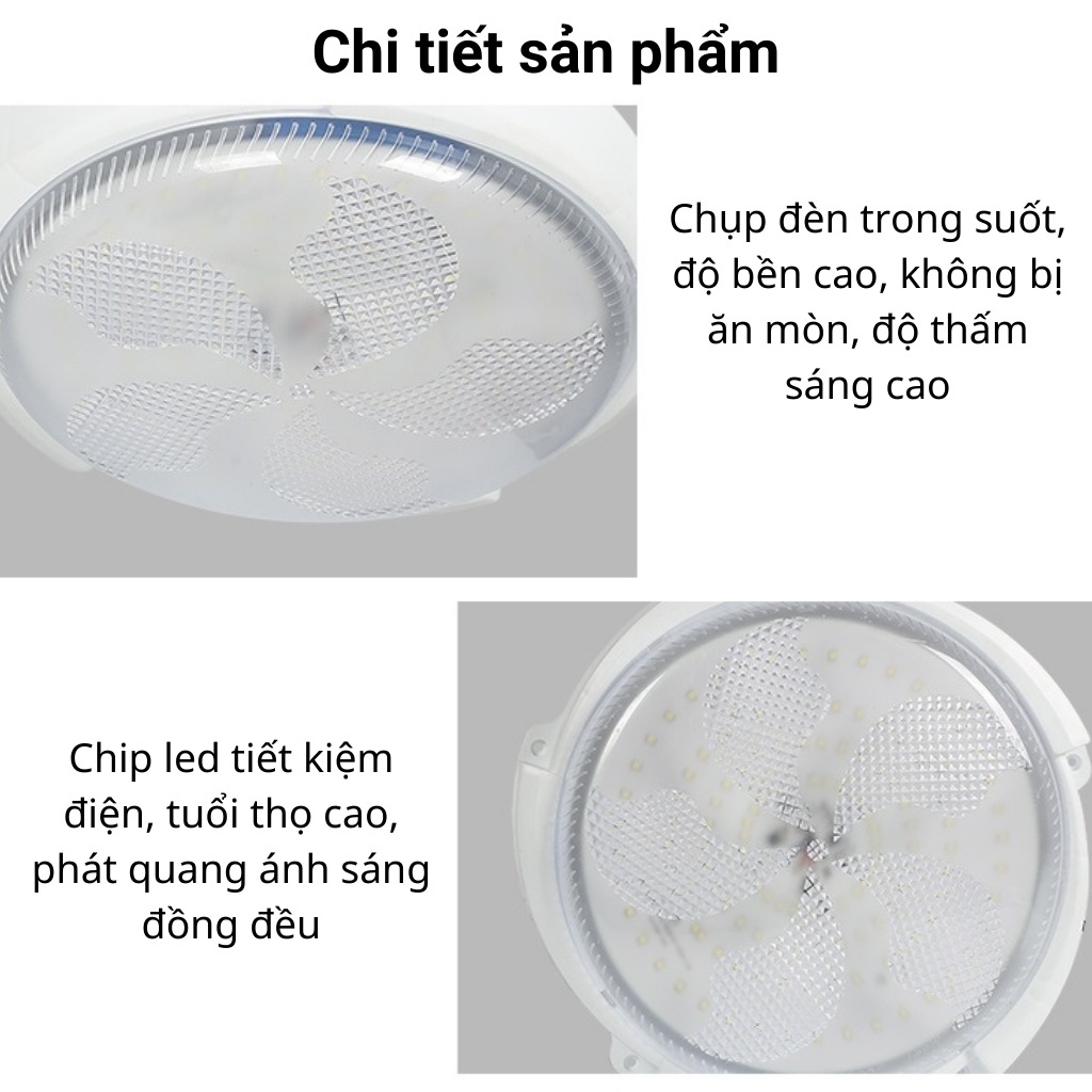 Đèn Ôp Trần Mái Hiên Năng Lượng Mặt Trời NHATPHONG OT01 200W - Hàng Chính Hãng - Chống Nước IP67
