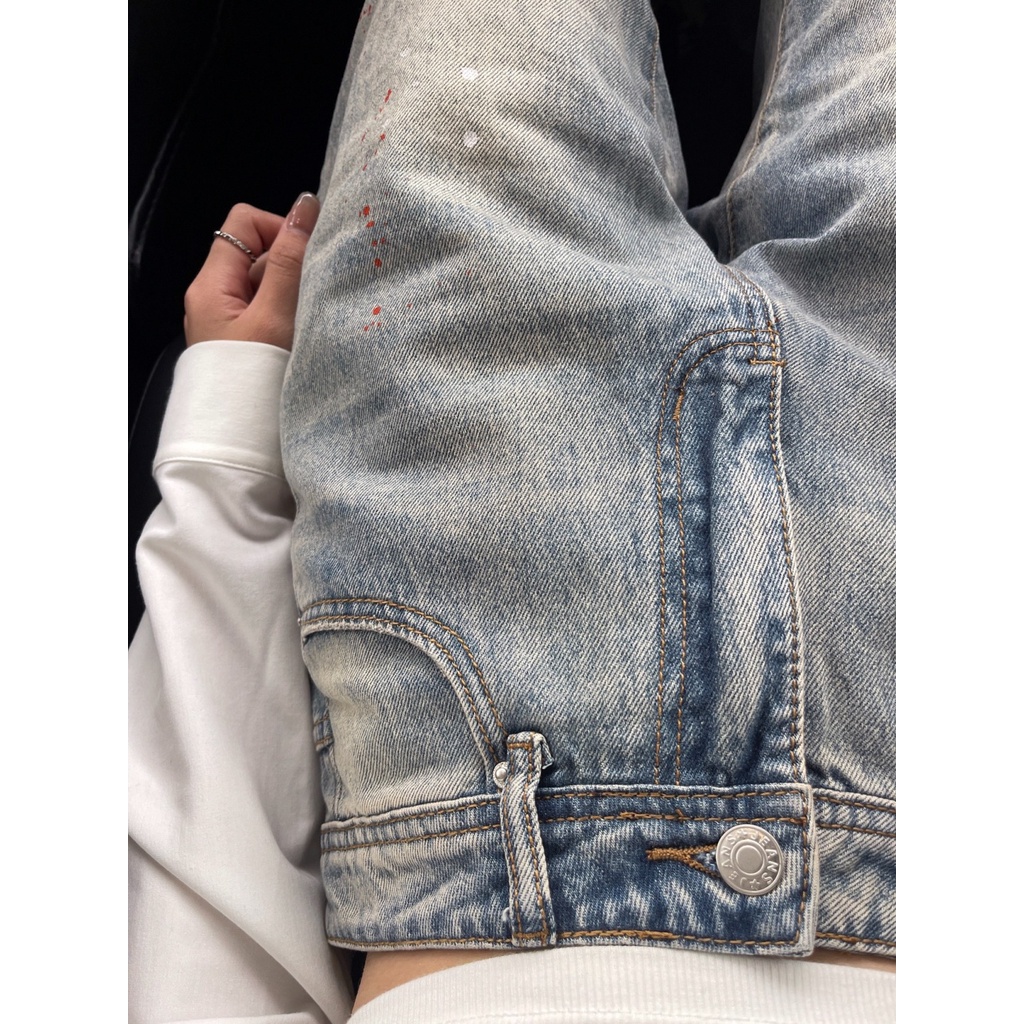 Quần Jean Dài Dáng Rộng Rách Lưng Cao Thời Trang Mùa Hè Mới Cho Nữ