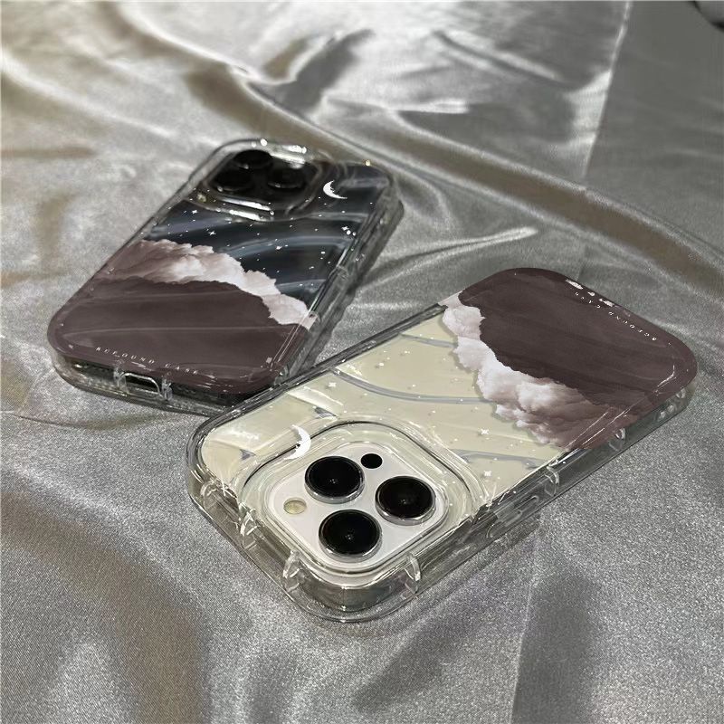Ốp Điện Thoại Mềm Trong Suốt In Hình Đám Mây Cho Iphone 14Promax 1312 / 11 7 / 8plus xr / sins XGUW