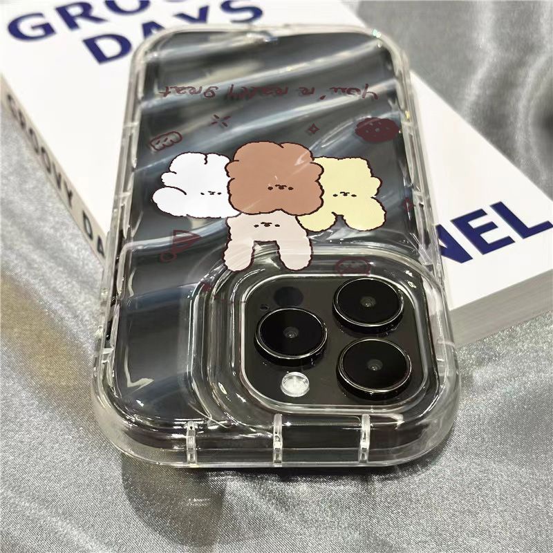 Ốp điện thoại iPhone14promax Gấu Thỏ Nhỏ vỏ mềm 1312/11 táo dễ thương 7/8Plus trong suốt xr/Ins WQGV