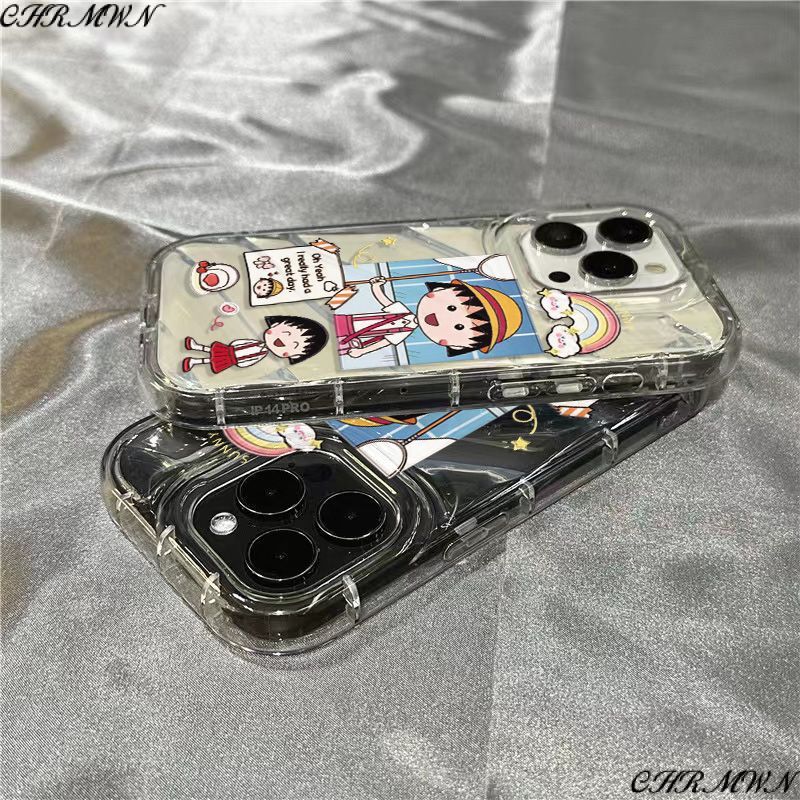 Ốp Điện Thoại Mềm Trong Suốt In Hình Bướm Maruko Cho Iphone 14Promax 1312 / 11 7 / 8plus xr / sins FXCP