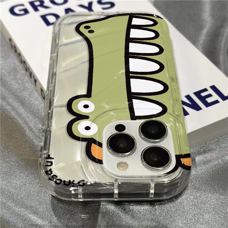 Ốp Điện Thoại Mềm Trong Suốt In Hình Cá Sấu Dễ Thương Cho Iphone 14Promax8 xr / 7sinsplus11 1312 0MDU