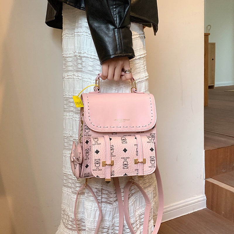 Ba Lô Da Nhỏ In Họa Tiết Hoạt Hình Chuwanglin Thời Trang Cho Nữ