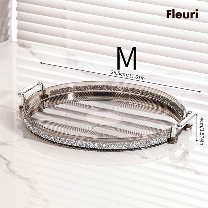 [Fleurir] Khay Phục Vụ Thức Ăn Nhanh Hình Tròn Phong Cách Châu Âu Cho Quầy Barer