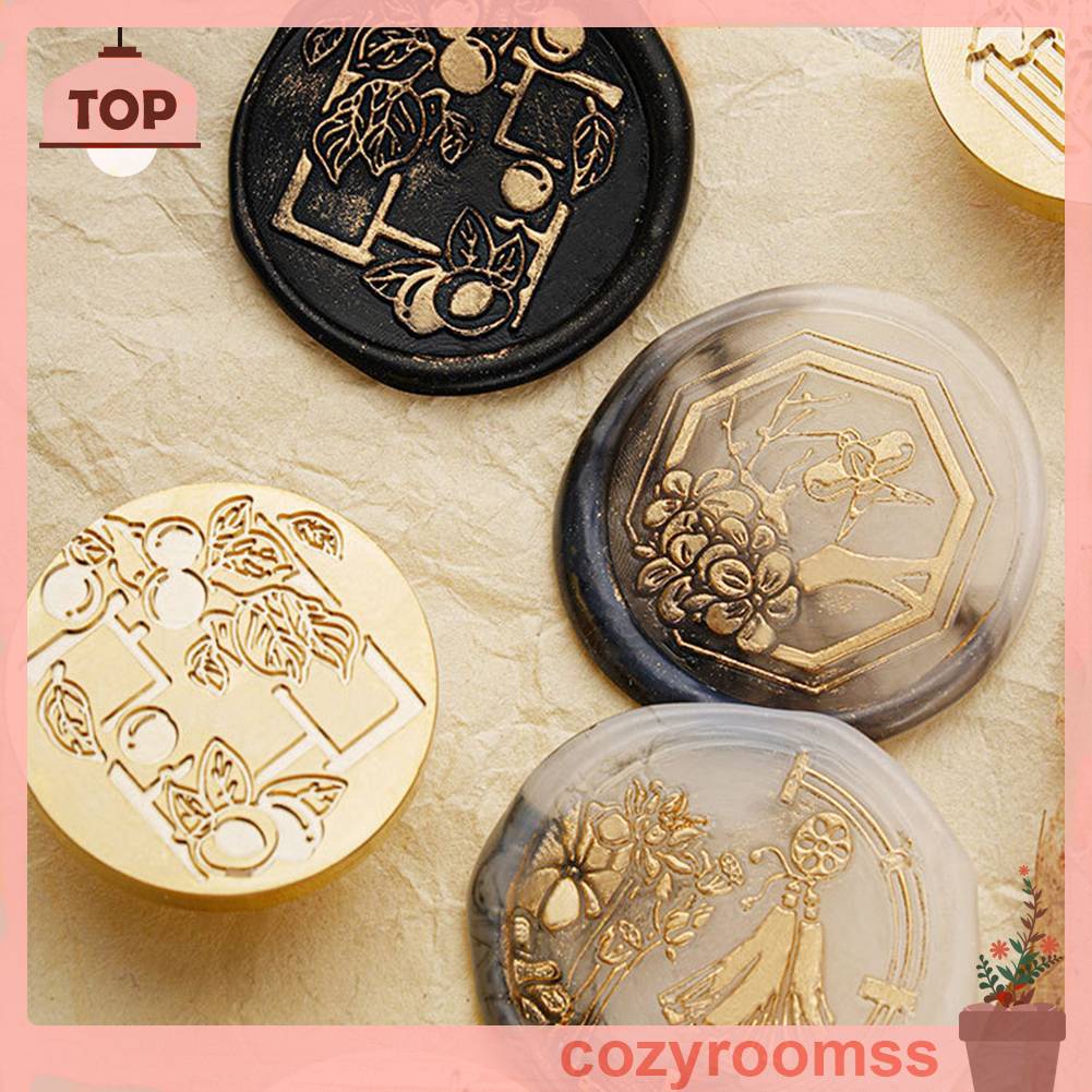 Bộ 24 Con Dấu Bằng Đồng Dùng Trang Trí DIY