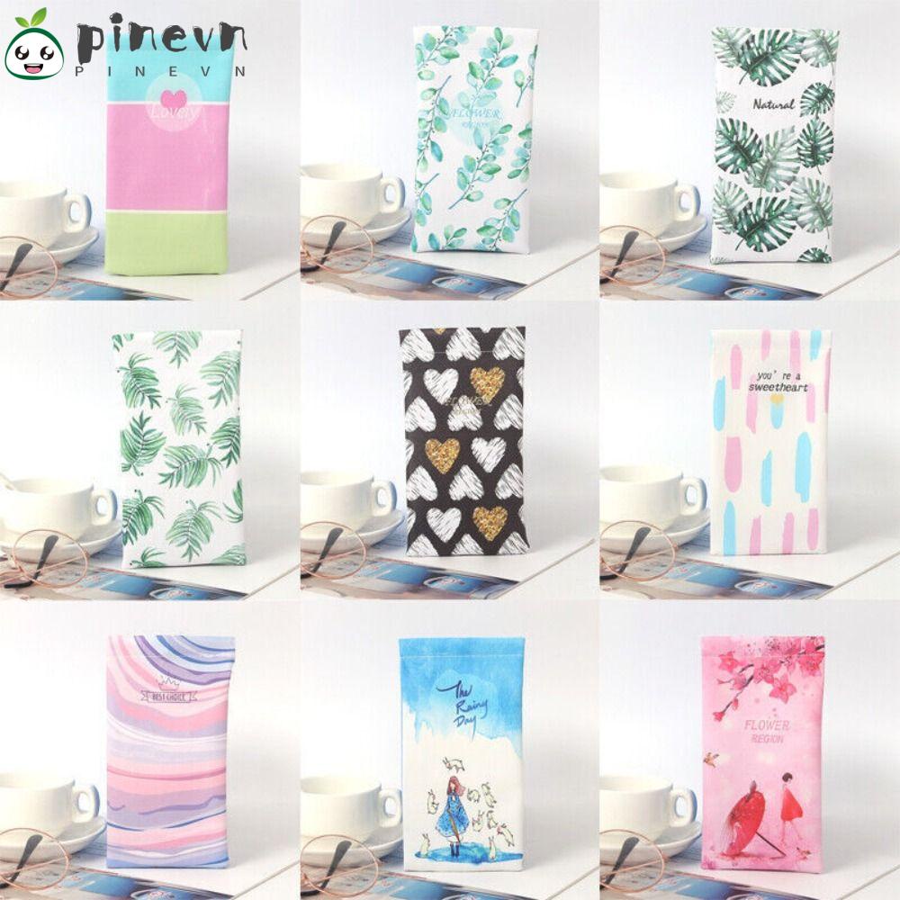 Túi Đựng Mắt Kính Bằng Da PU Mềm Họa Tiết Hoa Sáng Tạo Cho Nam Và Nữ