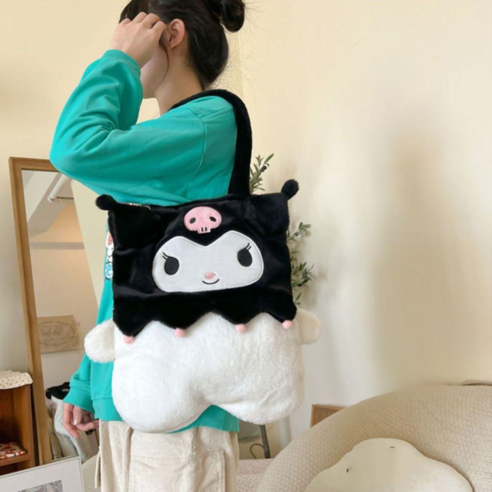 Túi Đeo Chéo Vai Họa Tiết Hoạt Hình Kuromi Dễ Thương Cho Nữ