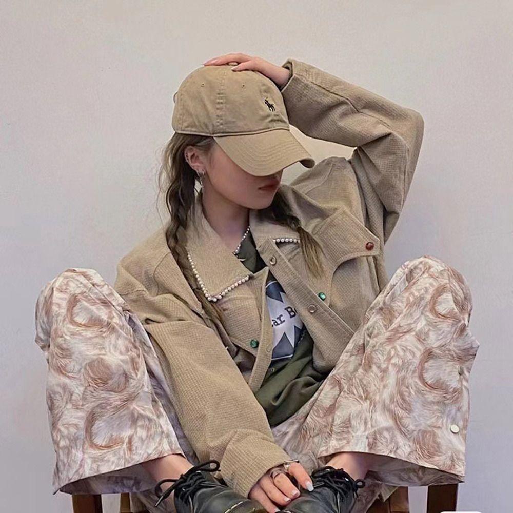 AROMA Mũ Lưỡi Trai Polo Chất Liệu Cotton Thêu Logo Ngựa Một Sừng Chống Nắng Ngoài Trời