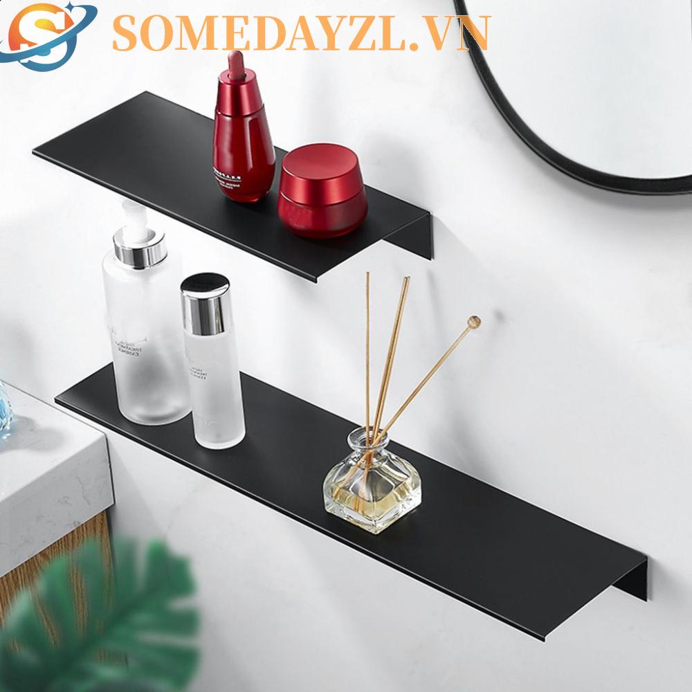 SOMEDAYZL Kệ Hợp Kim Nhôm Màu Trắng / Đen Gắn Tường Không Cần Đục Lỗ Đơn Giản Chất Lượng Cao Cho Nhà Tắm