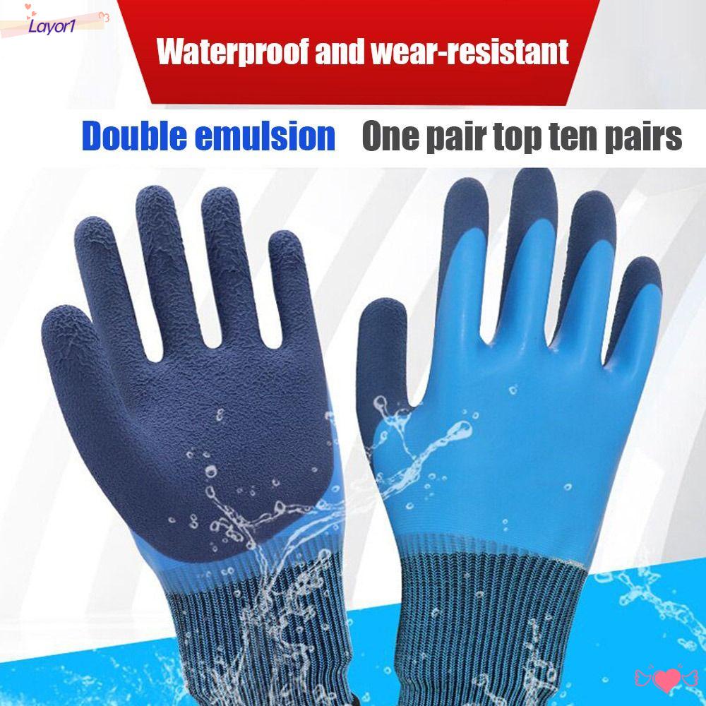 LAYOR1 Đôi Găng Tay Lao Động Chống Thấm Nước Chống Mài Mòn Giữ Ấm Mùa Đông