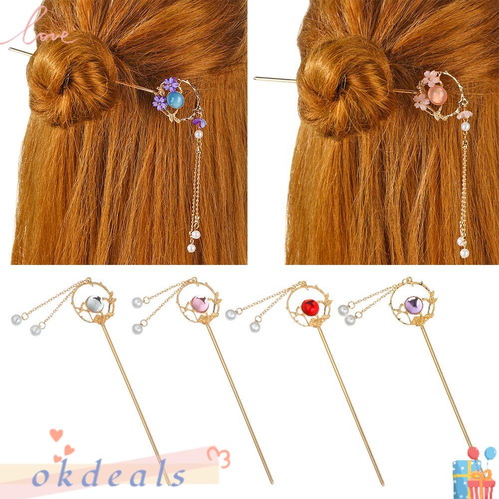 OKDEALS Trâm Cài Tóc Tua Rua Phong Cách Retro Cho Nữ