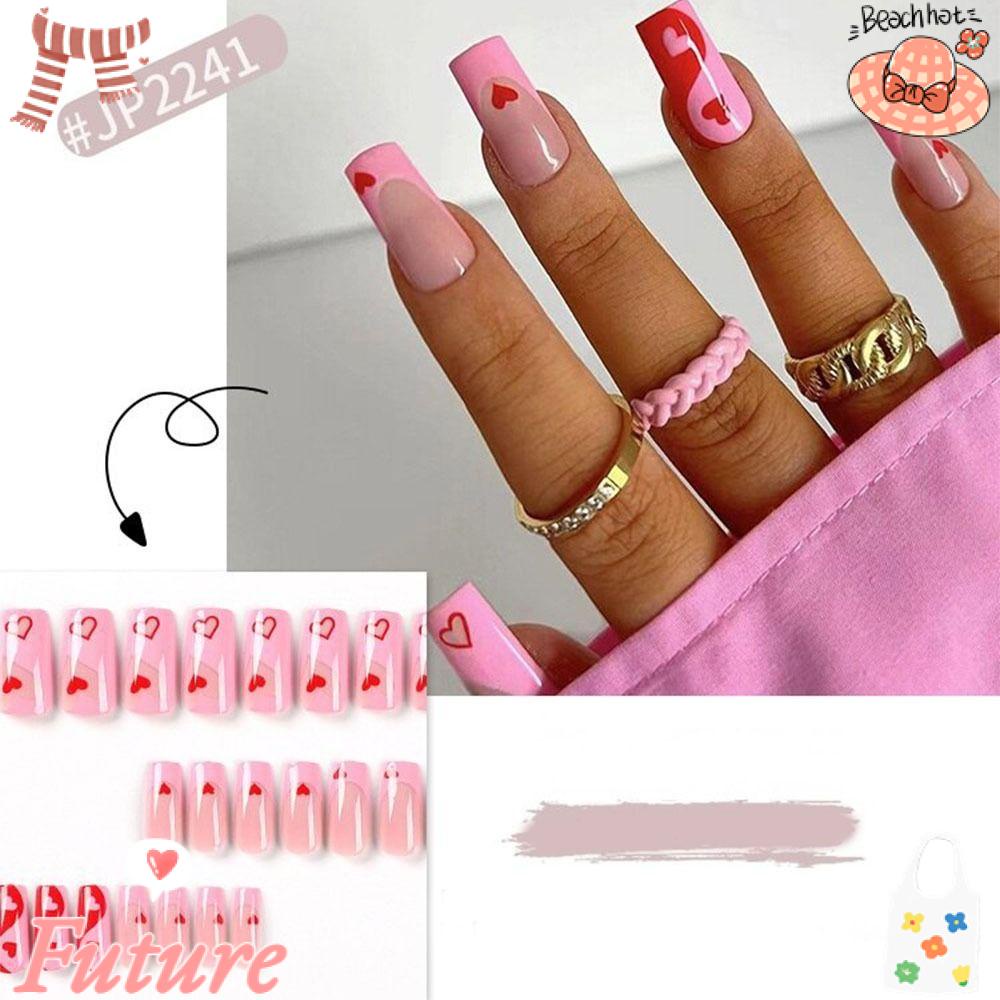 FUTURE Bộ 24 Móng Tay Giả Che Phủ Toàn Diện Tháo Rời Được DIY