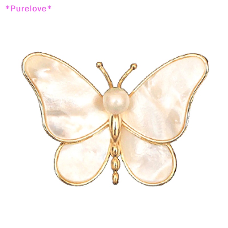 Ghim Cài Áo Hình Bướm Đính Ngọc Trai Giả Thời Trang Mùa Hè Cho Nữ Mới