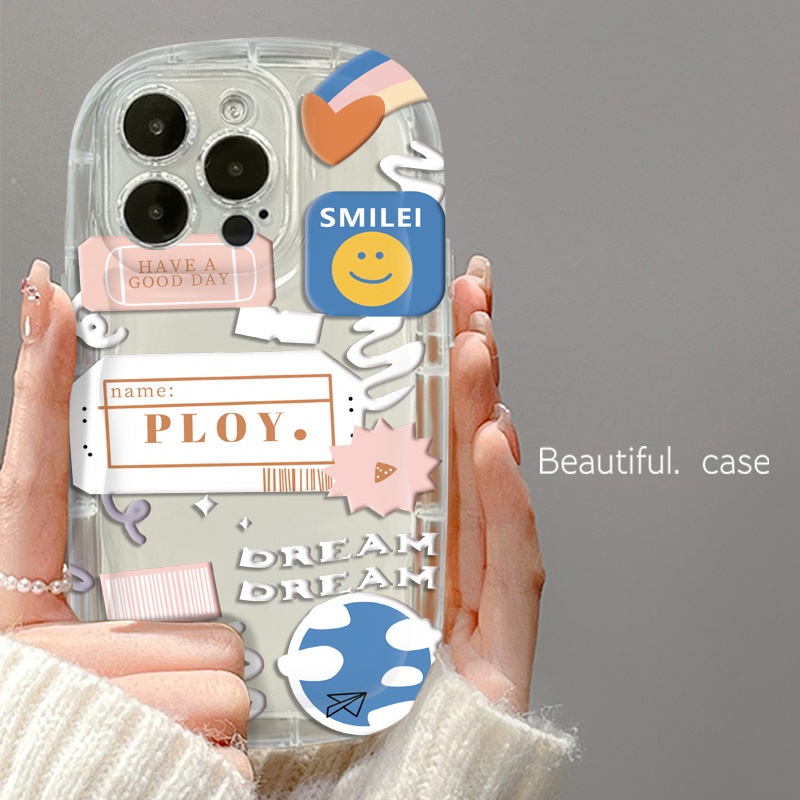 Ốp Điện Thoại TPU Silicone Mềm Trong Suốt Chống Sốc In Hình Mặt Cười Cho IPhone 14 13 12 11 Pro XS Max X XR 8 + 7 Plus