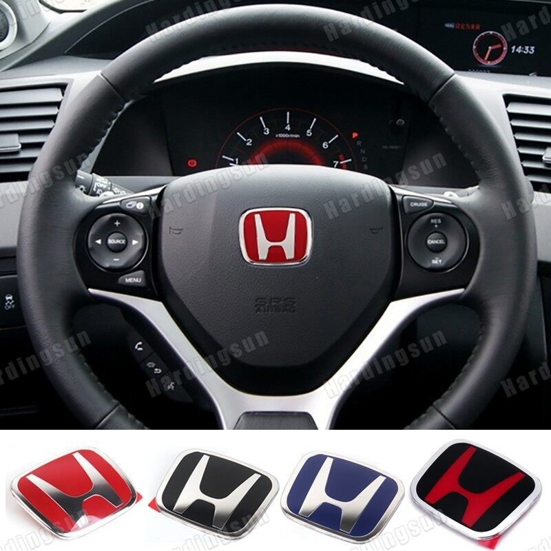 Miếng Dán Trang Trí Vô Lăng Xe Hơi Honda Civic Accord CRV HRV Fit Jazz City Odyssey Jade Vezel 50X40mm