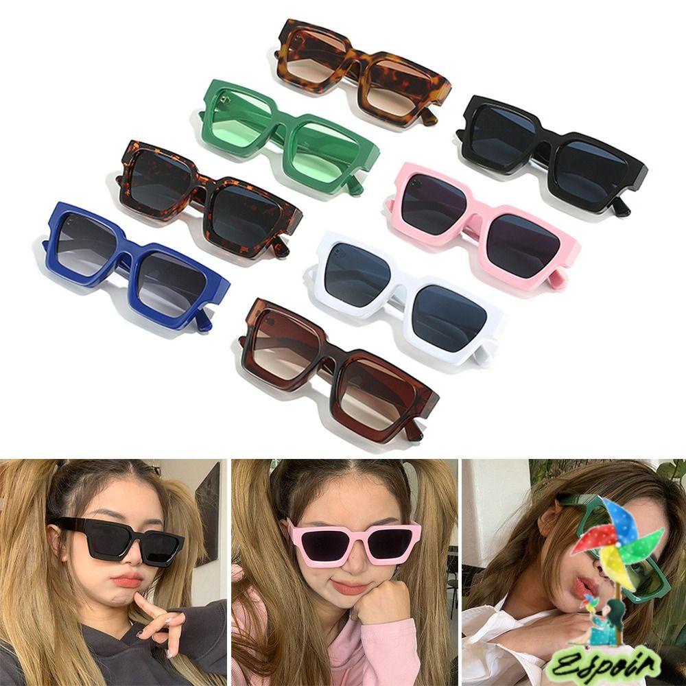 ESPO Kính Mát Vuông Nhỏ Chống Tia UV400 Phong Cách Retro