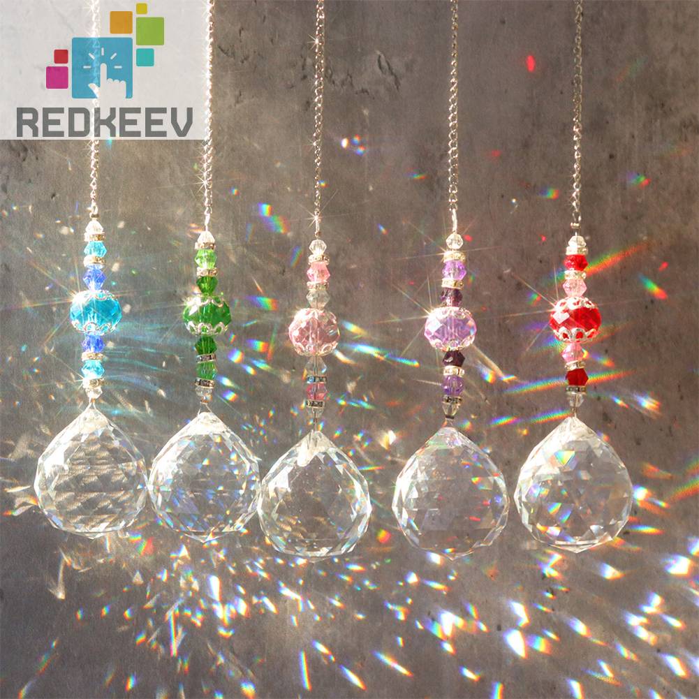 Quả Cầu Pha Lê Trong Suốt Siêu Bền Treo Trang Sức Phòng Khách