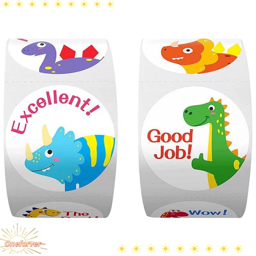 Bộ 2 Cuộn 1000 Nhãn Dán Làm Quà Tặng Họa Tiết Hoạt Hình Dễ Thương Cho Bé DIY