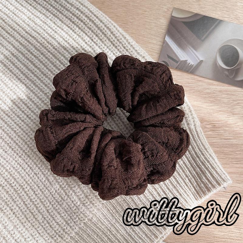 Dây Cột Tóc Co Giãn Màu Trơn Ngọt Ngào Cho Nữ