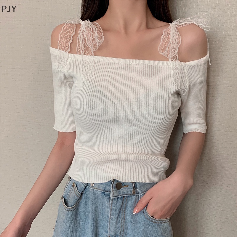 Áo Ren Hở Lưng PJY Y2k Thời Trang Quyến Rũ Cho Nữ