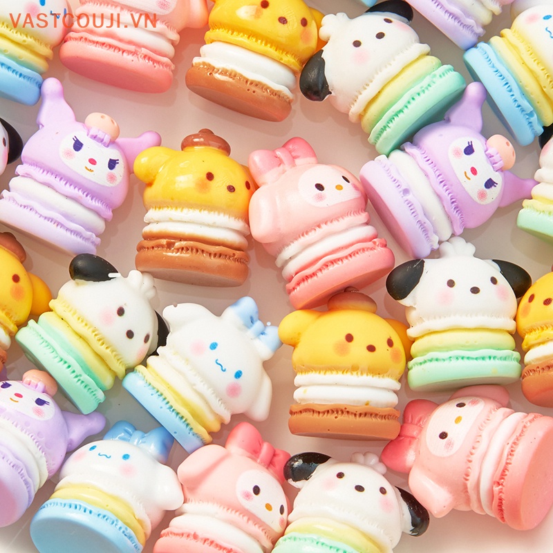 SANRIO Bộ 2 Miếng Dán Trang Trí Điện Thoại Hình Kem 3D Màu Macaron Xinh Xắn DIY