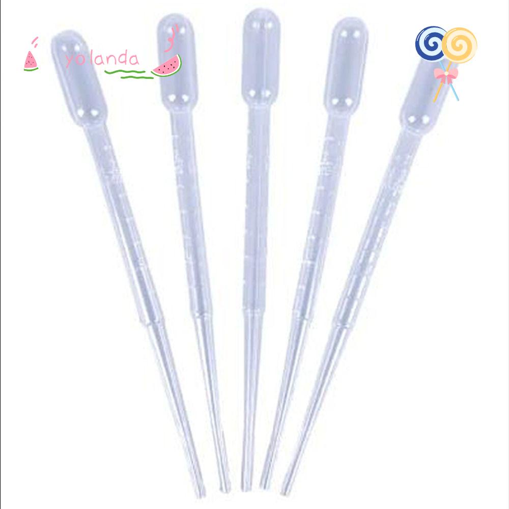 YOLA Bộ 100 Ống Nhỏ Giọt 2ml Bằng Nhựa Trong Suốt Dùng Cho Khoa Học Và Phòng Thí Nghiệm