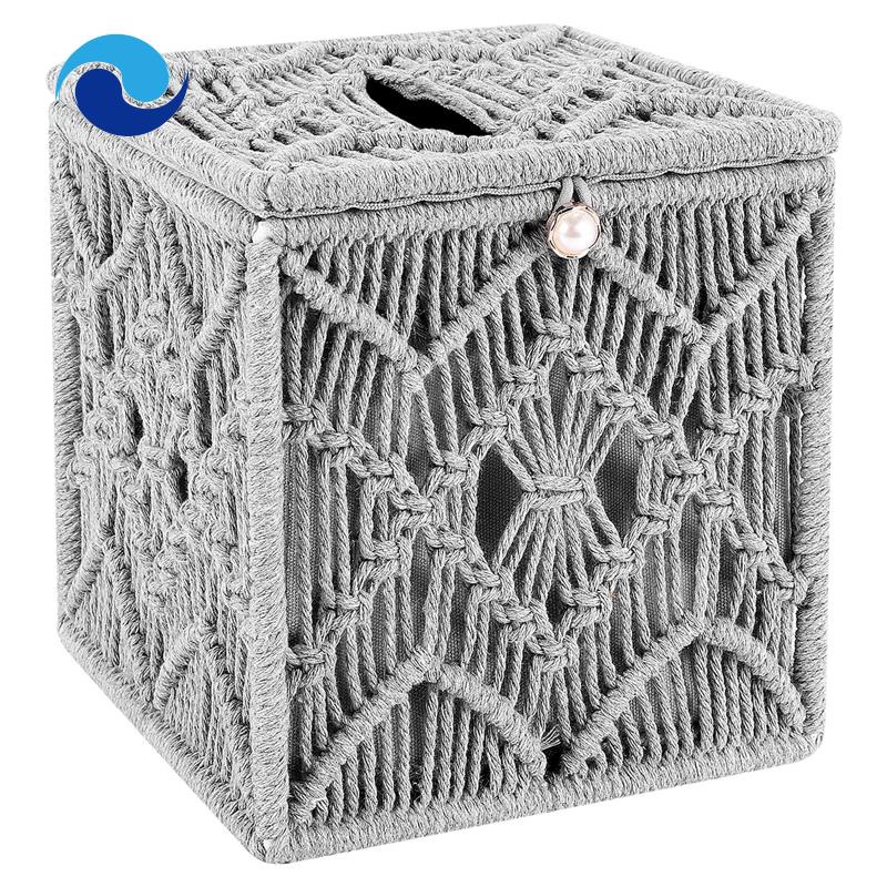 Giá Đỡ Khăn Giấy Hình Vuông Thiết Kế Độc Đáo Trang Trí Nhà Cửa / Văn Phòng