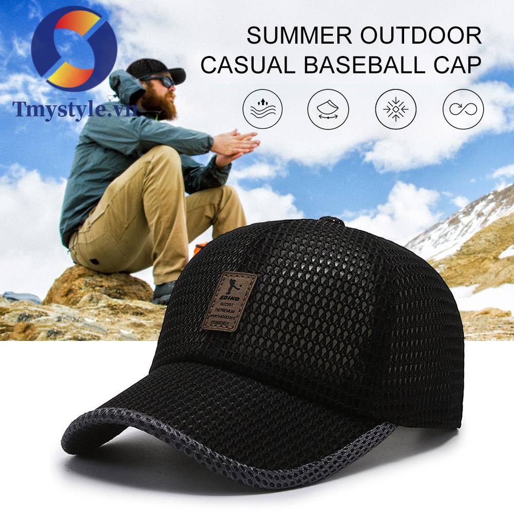 Mũ Lưỡi Trai Phối Lưới Thoáng Khí Thời Trang Mùa Hè Cho Nam Và Nữ