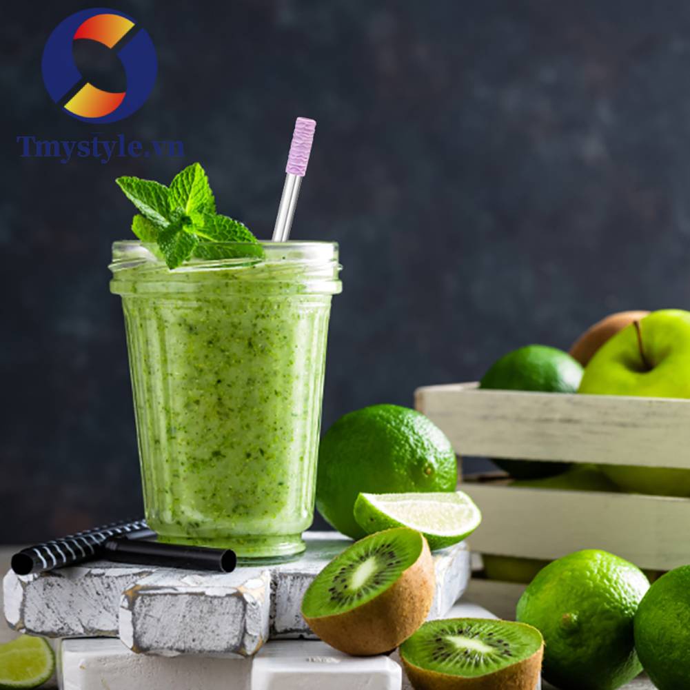 Bộ Ống Hút Inox 304 Có Thể Gấp Gọn Tiện Dụng Kèm Phụ Kiện