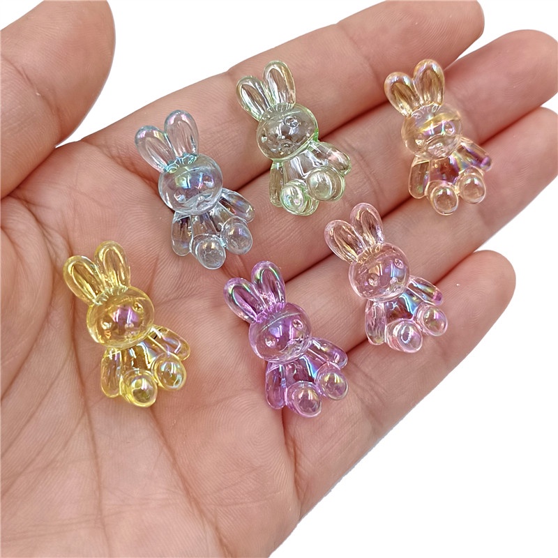 10 cái diy cho thỏ gấu đồ trang sức làm ab hạt rời vòng cổ vòng đeo tay mặt dây chuyền bán buôn