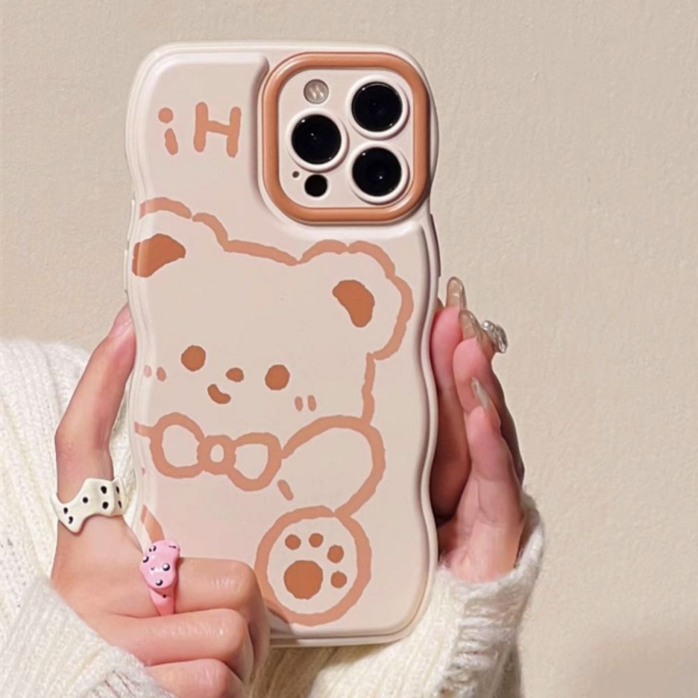 Ốp Điện Thoại TPU Mềm Chống Sốc In Hình Gấu Hoạt Hình Dễ Thương Cho IPhone 11 12 13 14 Pro Max