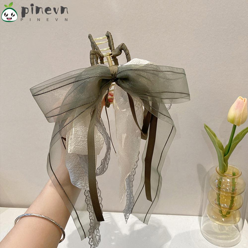 PINEVN Kẹp Tóc Phối Ren Thiết Kế Mới Cao Cấp Thời Trang