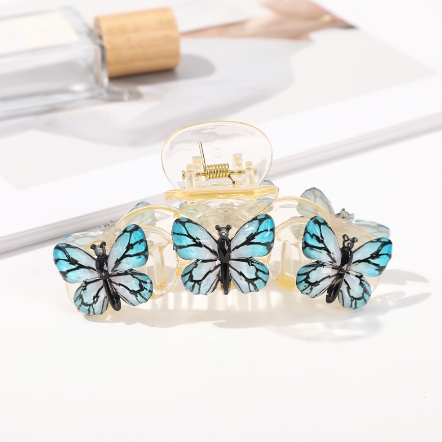 Kẹp Tóc Hình Bướm Bằng Acrylic Trong Suốt Phong Cách Hàn Quốc
